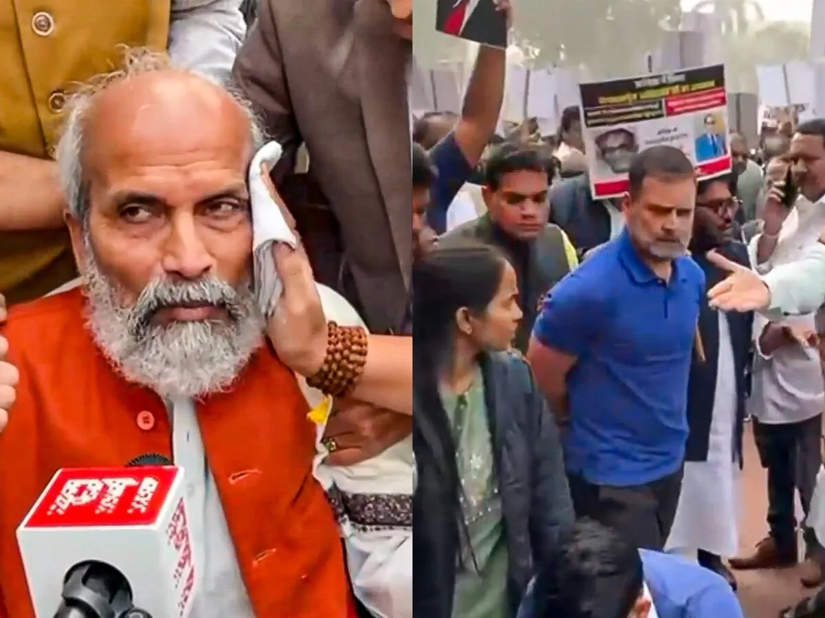 સંસદની બહાર હાઈવોલ્ટેજ ડ્રામા