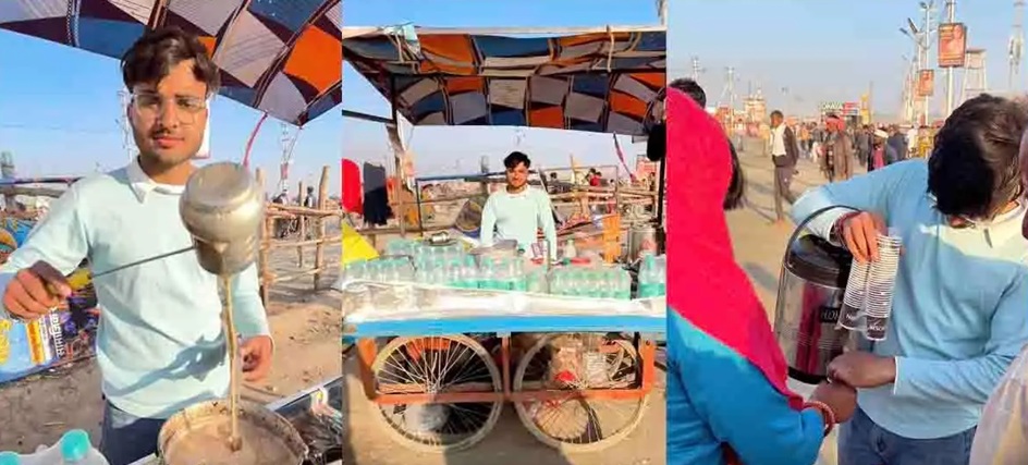 મેળામાં આંટા ફેરા કરી વેચે છે ચા