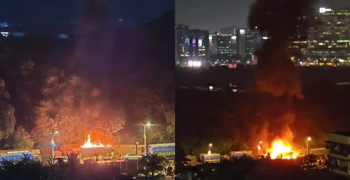 મુંબઈના ધારાવી વિસ્તારમાં ભીષણ આગ