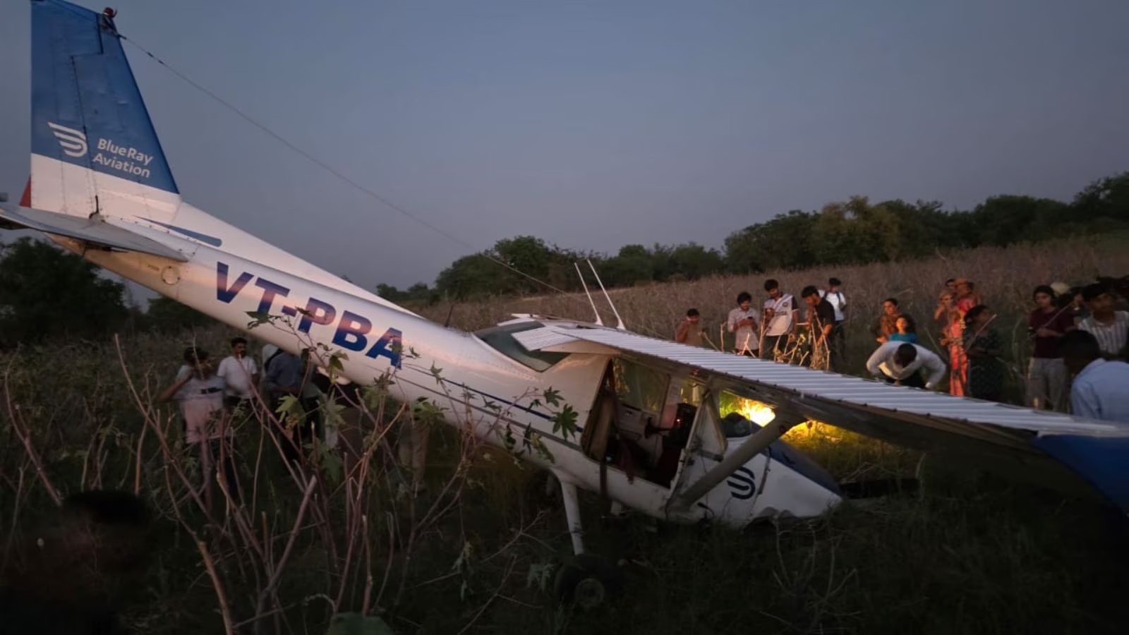 મહેસાણામાં પ્લેન ક્રેશની ઘટના