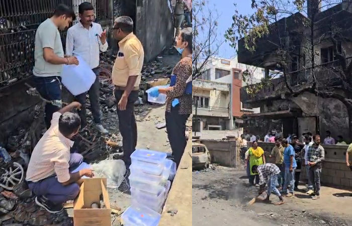 જીવરાજ પાર્ક AC ગોડાઉનમાં આગની ઘટના