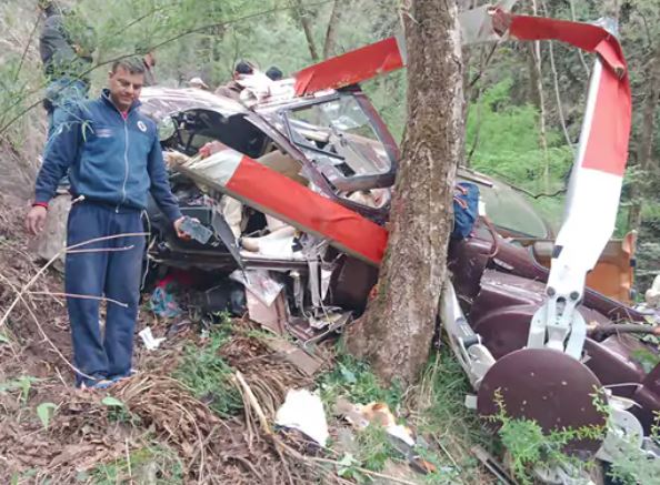 ઉત્તરાખંડમાં હેલિકોપ્ટર ક્રેશ