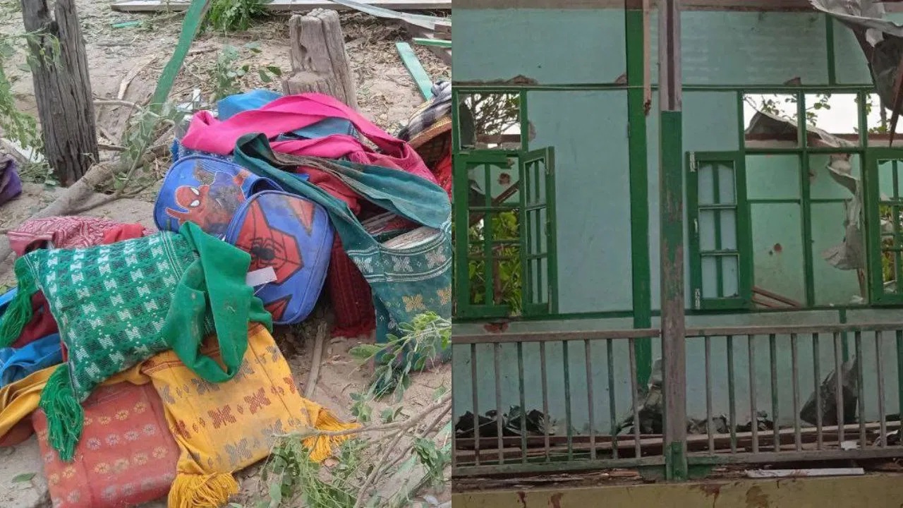 મ્યાનમારની શાળા પર સેનાએ બોમ્બ ફેંક્યો