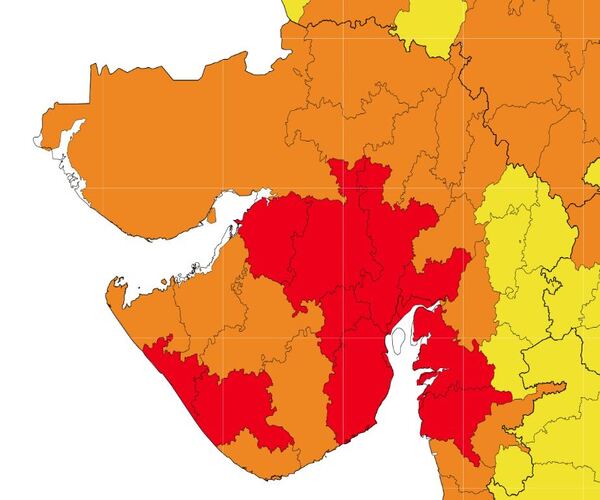 ગુજરાતના અનેક જિલ્લાઓમાં રેડ એલર્ટ