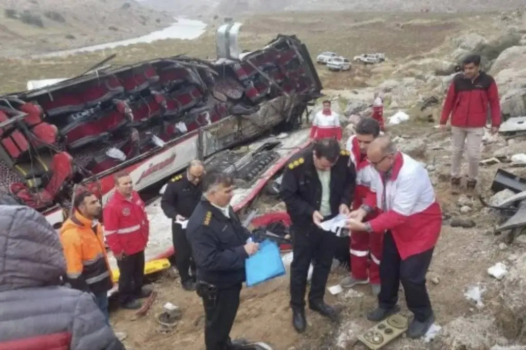 ઈરાનમાં ભયાનક બસ અકસ્માત