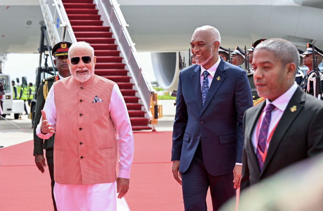 માલદીવમાં PM નરેન્દ્ર મોદીનું જોરદાર સ્વાગત
