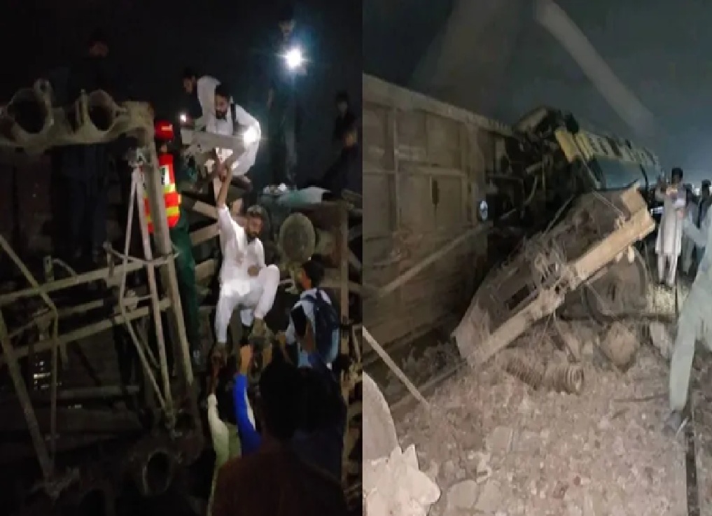 પાકિસ્તાનના લાહોર નજીક મોટી ટ્રેન દુર્ઘટના