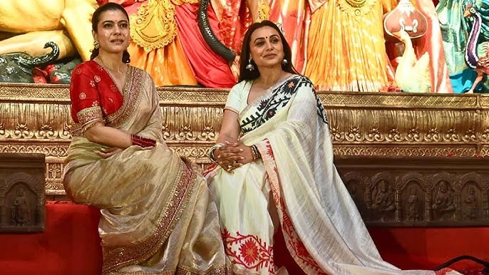 દુર્ગા પૂજાના પંડલમાં કજોલ પરિવારના અનમોલ ક્ષણો