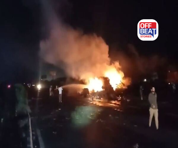 જયપુર-અજમેર હાઇવે પર ગેસ સિલિન્ડર ભરેલા ટ્રકમાં વિસ્ફોટ