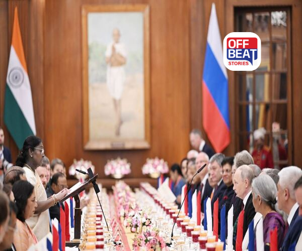 રાષ્ટ્રપતિ ભવનમાં પુતિન માટે ડિનર