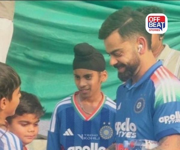 Virat Kohli ની સાથે ઓટોગ્રાફ લેવા પહોંચ્યો 'લિટલ ચીકુ'