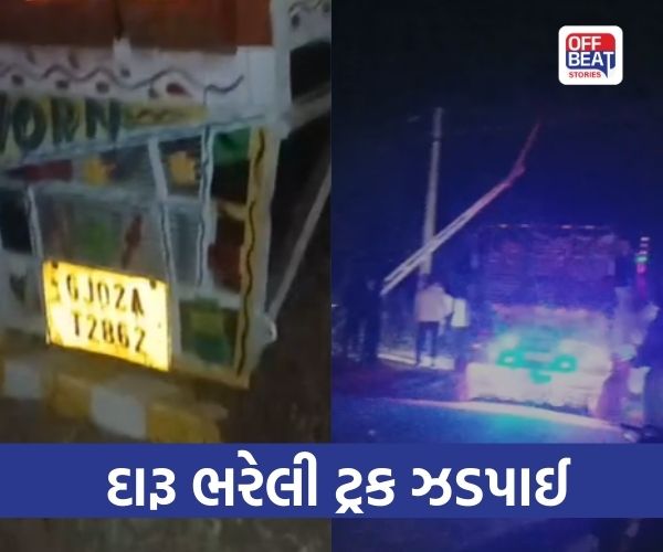 અમીરગઢ હાઇવે પરથી વિદેશી દારૂ ભરેલી ટ્રક ઝડપાઈ