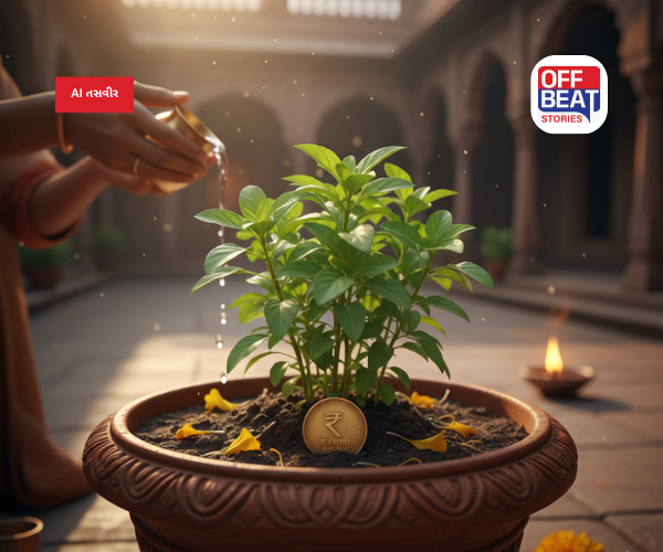 તુલસીના ક્યારામાં દબાવી રાખો 1 રૂપિયાનો સિક્કો