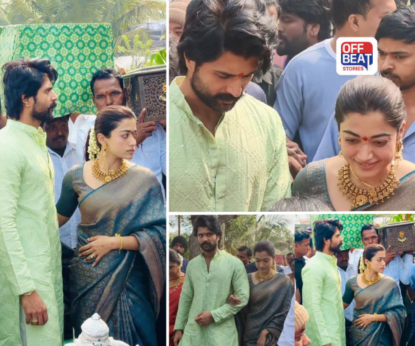 લગ્ન બાદ પહેલીવાર રશ્મિકા-વિજય તિરુપતિ બાલાજીના શરણે