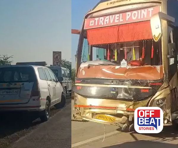 યુપીના હાથરસમાં ભયાનક માર્ગ અકસ્માત