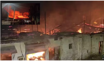 અમદાવાદના કાલુપુરમાં સેવના કારખાનામાં મધરાતે ભીષણ આગ