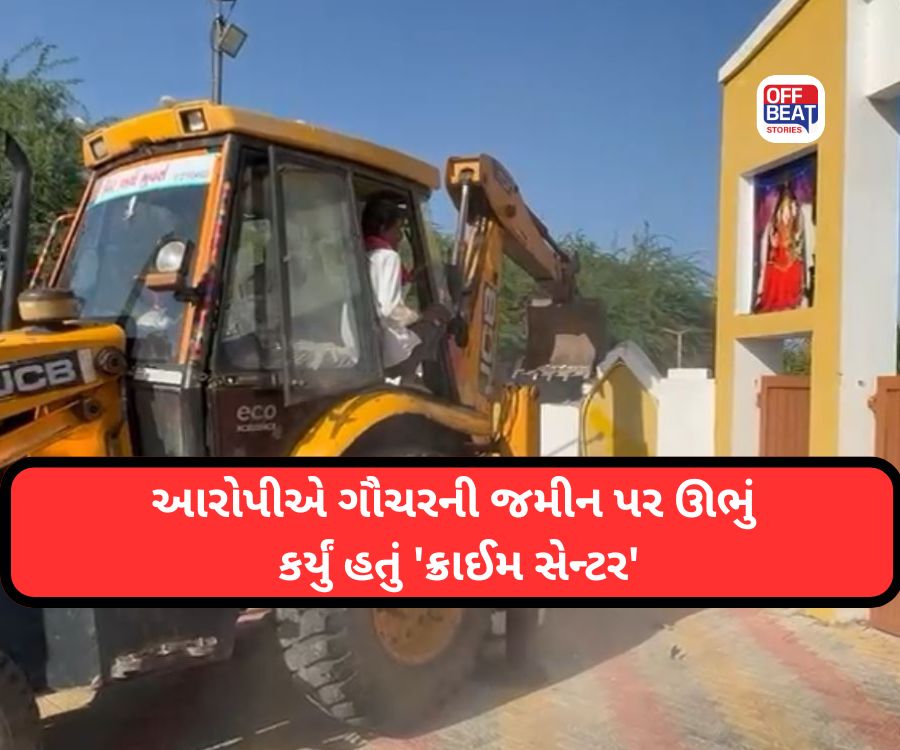 પાટણના ઝીલિયામાં ફરી વળ્યું 'દાદા'નું બુલડોઝર