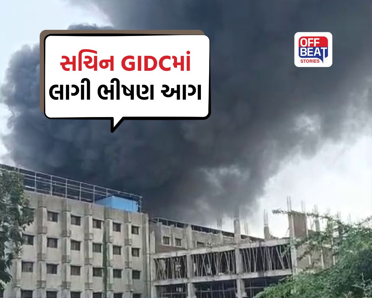 સુરત સચિન GIDCમાં ભીષણ આગ