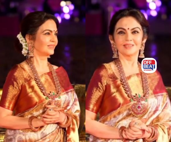 નીતા અંબાણીના ગોલ્ડન સાડી લુકમાં NMACC ની ત્રીજી વર્ષગાંઠ