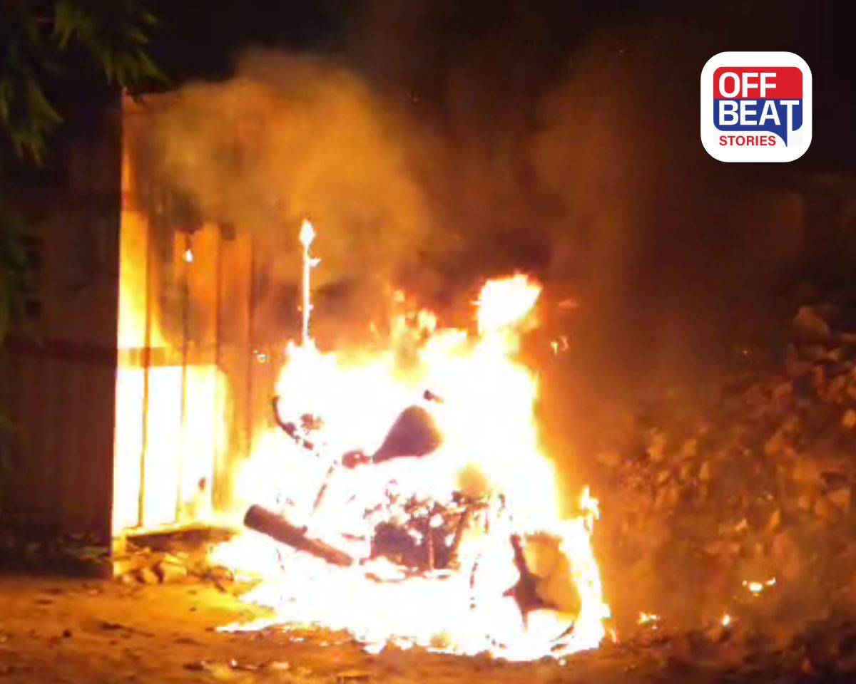 અમદાવાદના સૌથી વ્યસ્ત વિસ્તારમાં બાઈક બની ‘આગનો ગોળો’