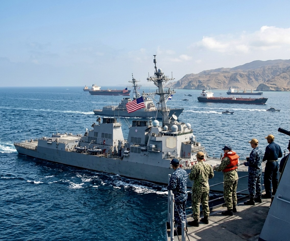 હોર્મુઝમાં અમેરિકાએ શરુ કરી નાકાબંધી