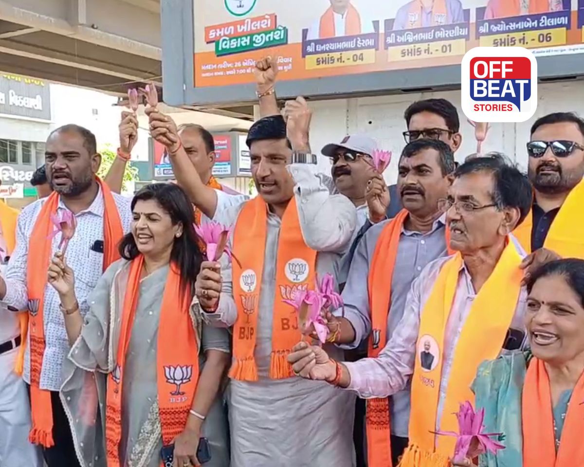 ચૂંટણી દરમિયાન રાજકોટમાં અનોખો પ્રચાર!