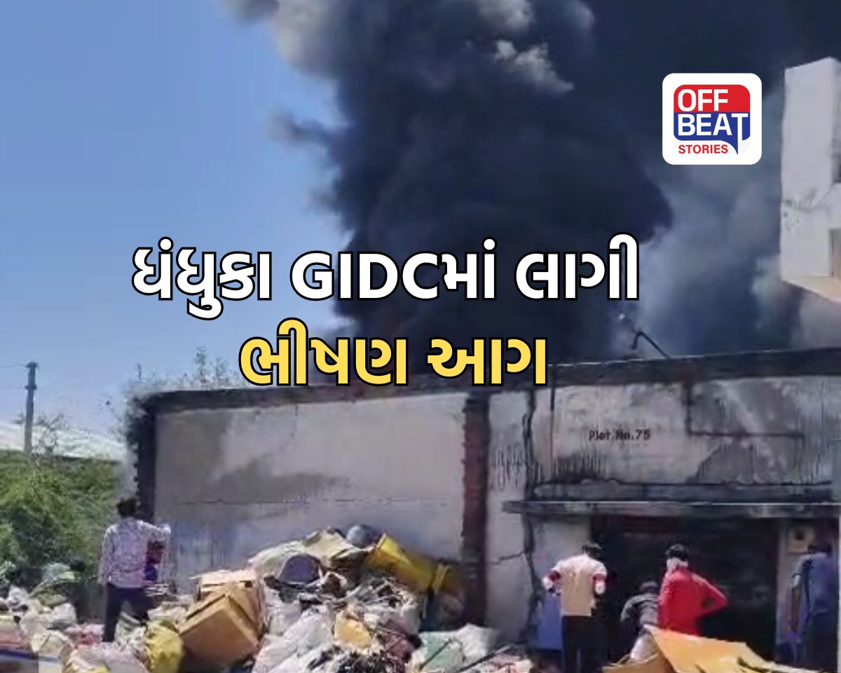 ધંધુકા GIDCમાં ભંગારના ગોડાઉનમાં અચાનક આગ ભભૂકી