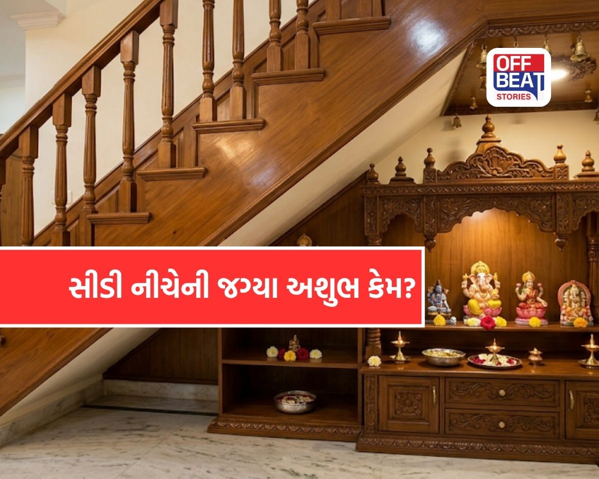 સીડી નીચે બનાવ્યું છે મંદિર કે બાથરૂમ?