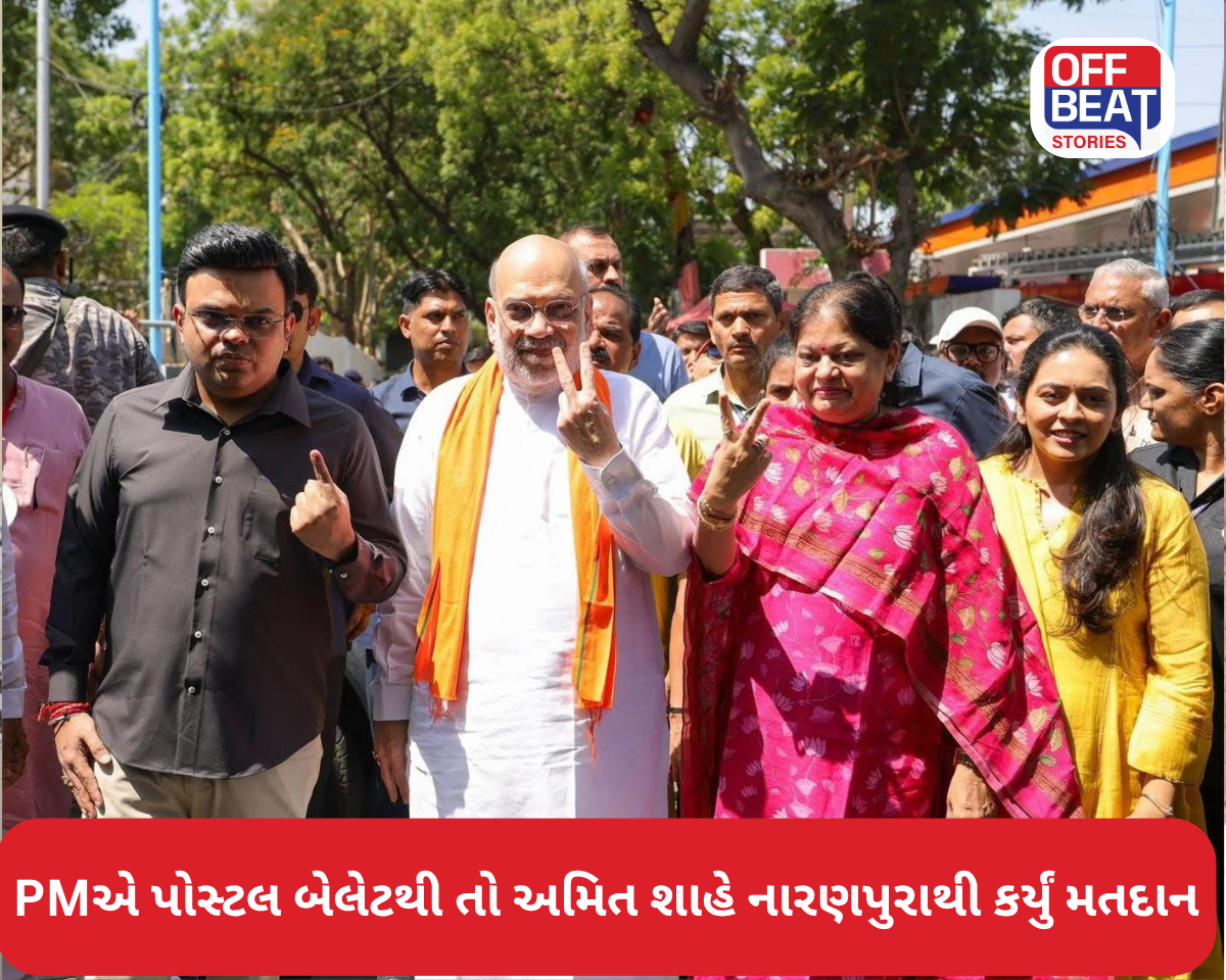 PMએ પોસ્ટલ બેલેટથી તો અમિત શાહે નારણપુરાથી કર્યું મતદાન
