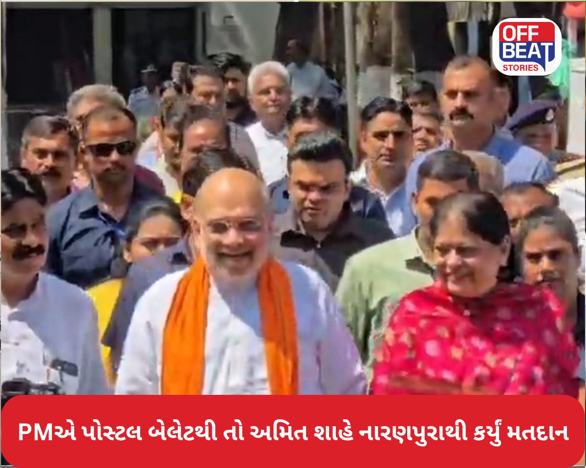 PMએ પોસ્ટલ બેલેટથી તો અમિત શાહે નારણપુરાથી કર્યું મતદાન
