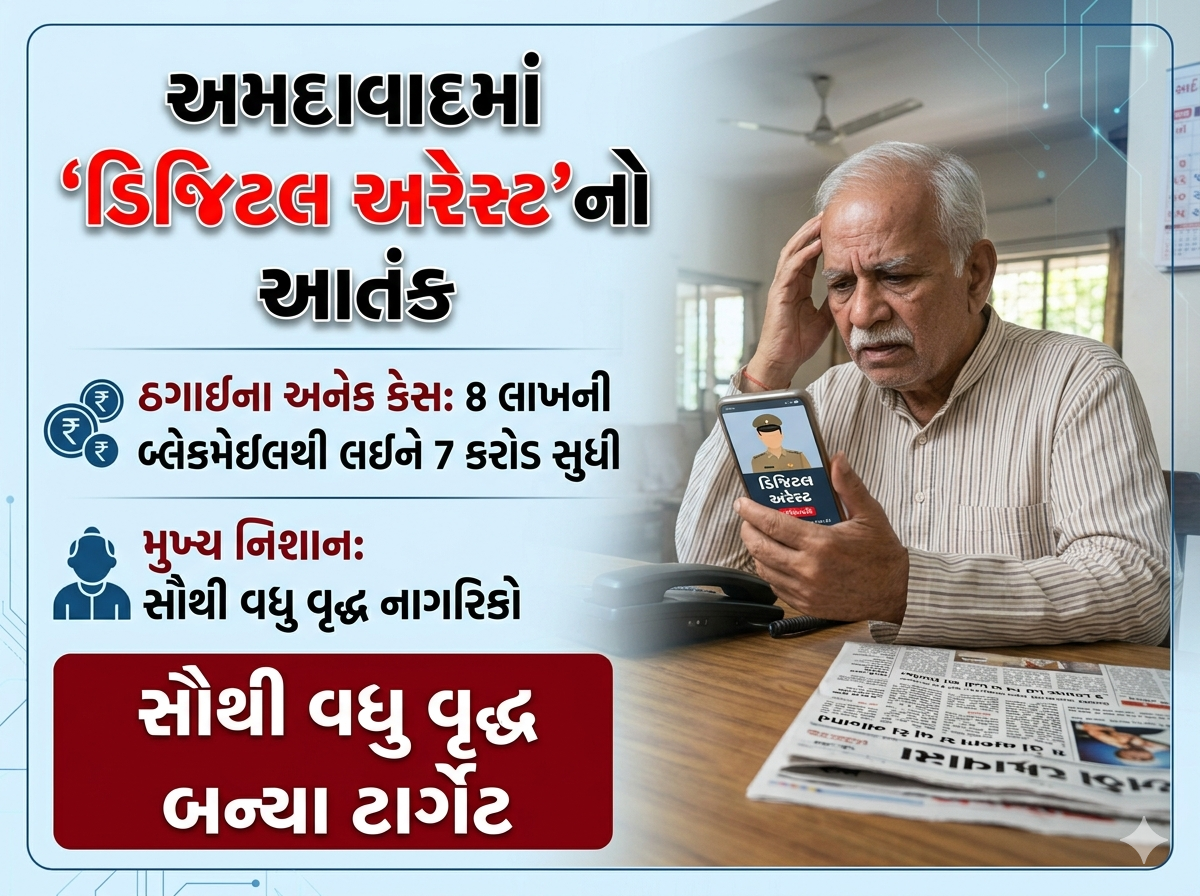 અમદાવાદમાં ‘ડિજિટલ અરેસ્ટ’નો આતંક