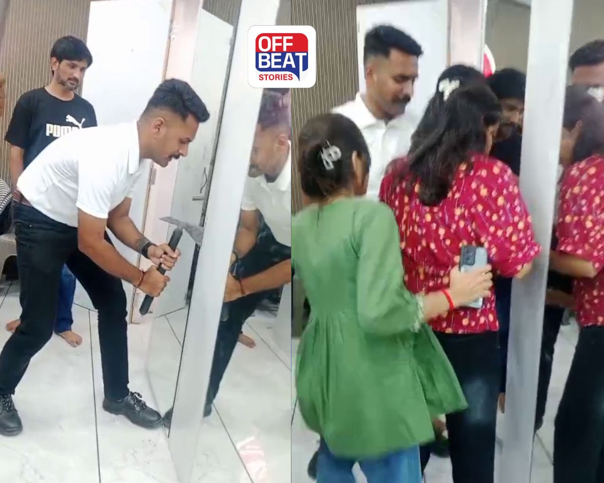 મોલમાં કપડાં ચેન્જ કરવા ચેજિંગ રૂમમાં ગઈ મહિલા