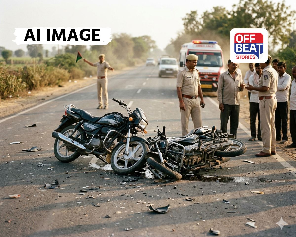 શાંત રસ્તા પર જોરદાર ટક્કર બાદ સંભળાઈ ચીસો!