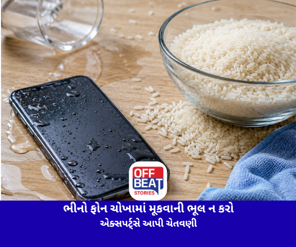 ભીનો ફોન ચોખામાં મૂકવાની ભૂલ ન કરો
