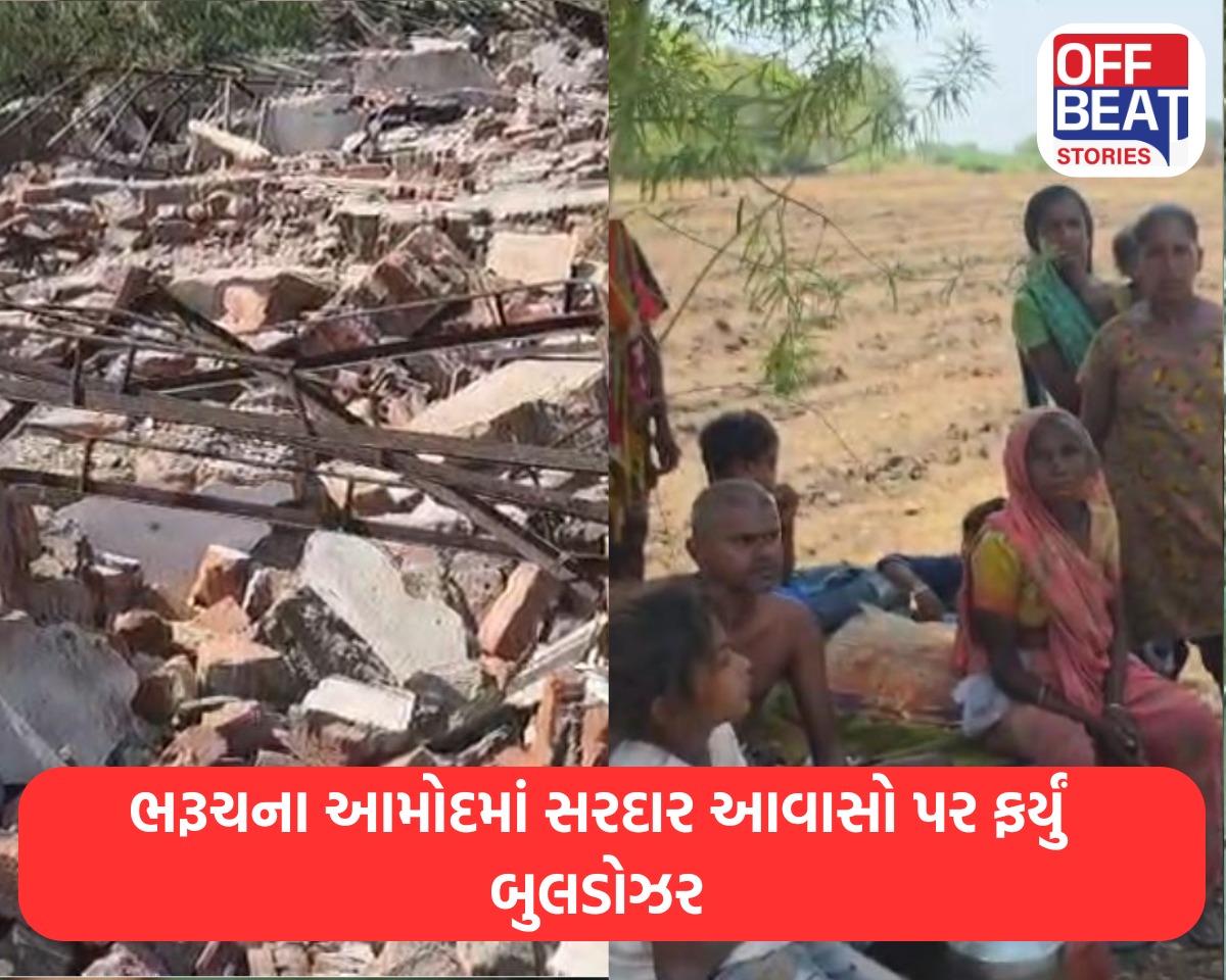 ભરૂચના આમોદમાં સરદાર આવાસો પર ફર્યું બુલડોઝર