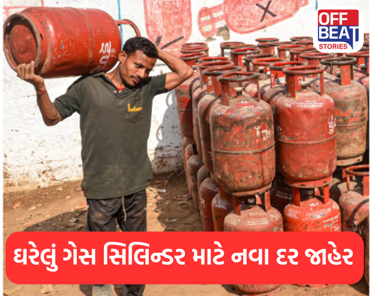 ઘરેલું ગેસ સિલિન્ડર માટે નવા દરો જાહેર કરવામાં આવ્યા
