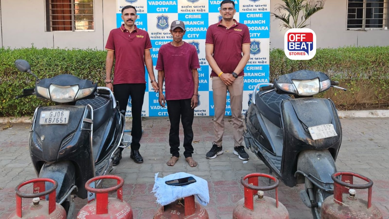 વડોદરામાં વાહનો અને ગેસ સિલિન્ડરોની ચોરી કરનાર રીઢો ચોર ઝડપાયો