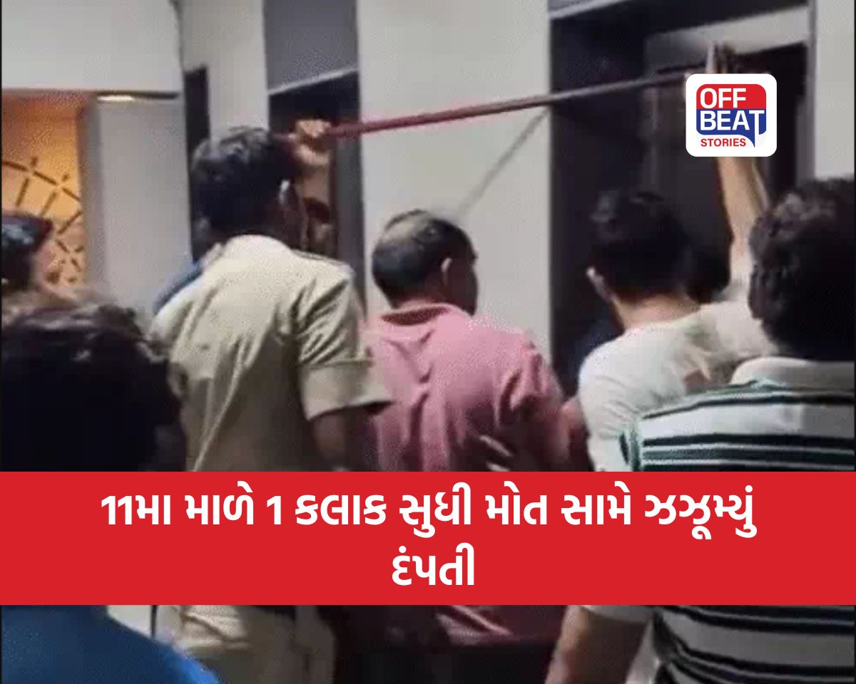 11મા માળે 1 કલાક સુધી લિફ્ટમાં ફસાયું દંપતી