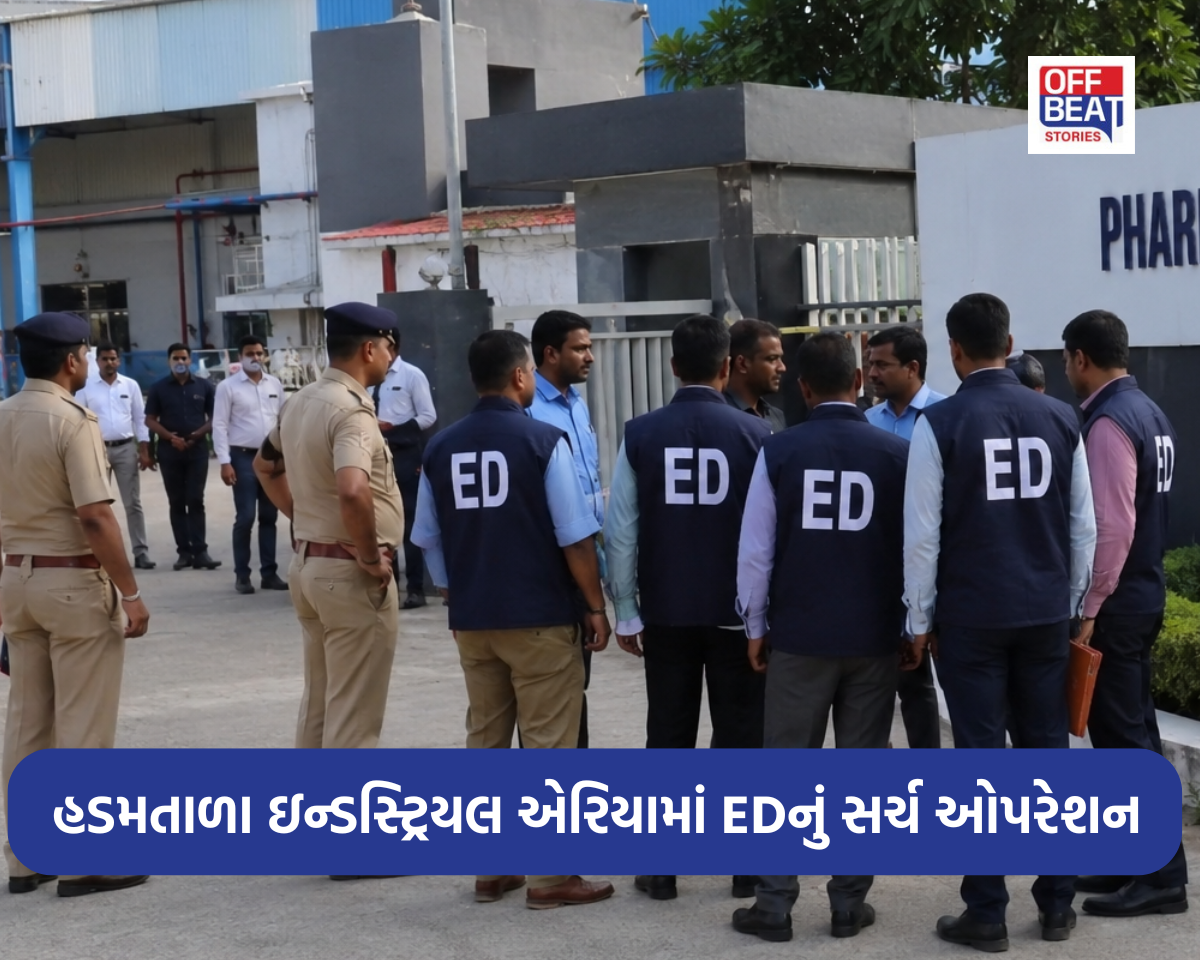 શાપર-હડમતાળા ઈન્ડસ્ટ્રિયલ એરિયામાં EDની કાર્યવાહી