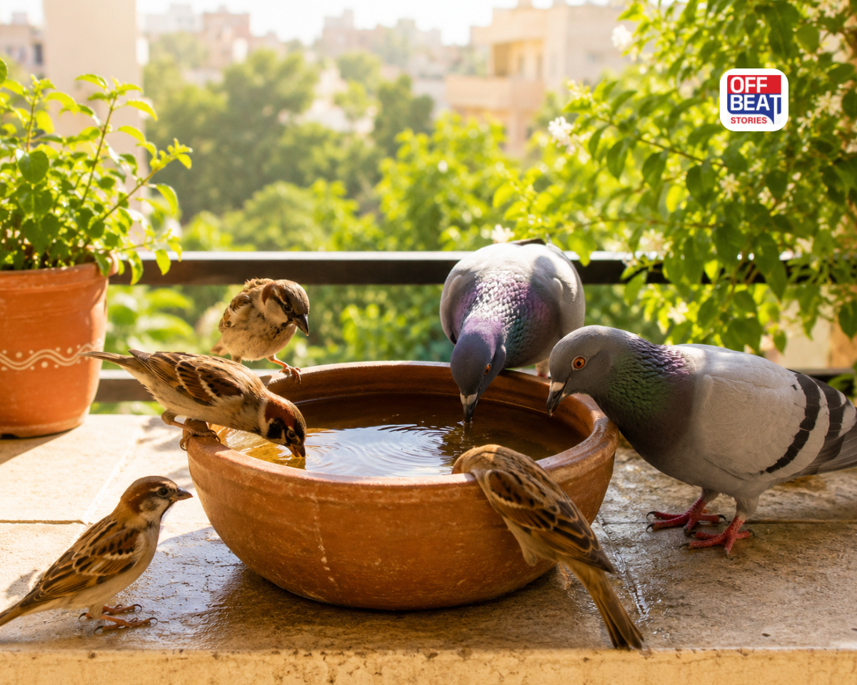 પક્ષીઓને આ રીતે આપો દાણા- પાણી