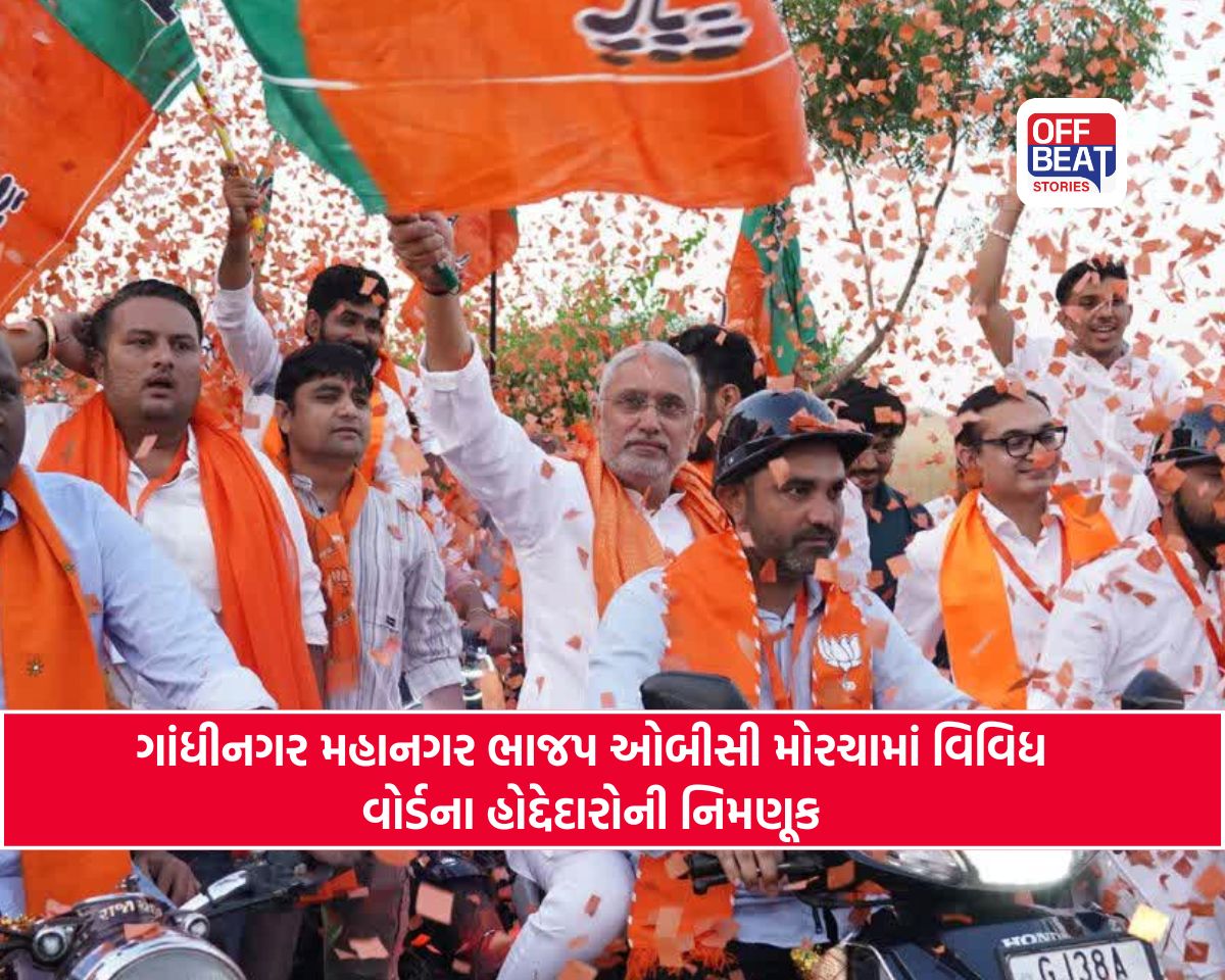 ગાંધીનગર મહાનગર ભાજપના ઓબીસી મોરચામાં નવી નિમણૂકો
