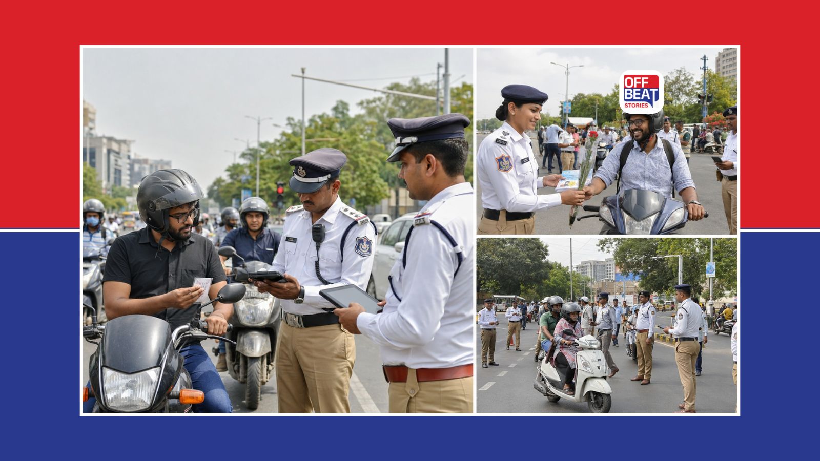 હેલ્મેટ વગર ફરતા 5,123 સરકારી કર્મચારીઓ સામે કાર્યવાહી