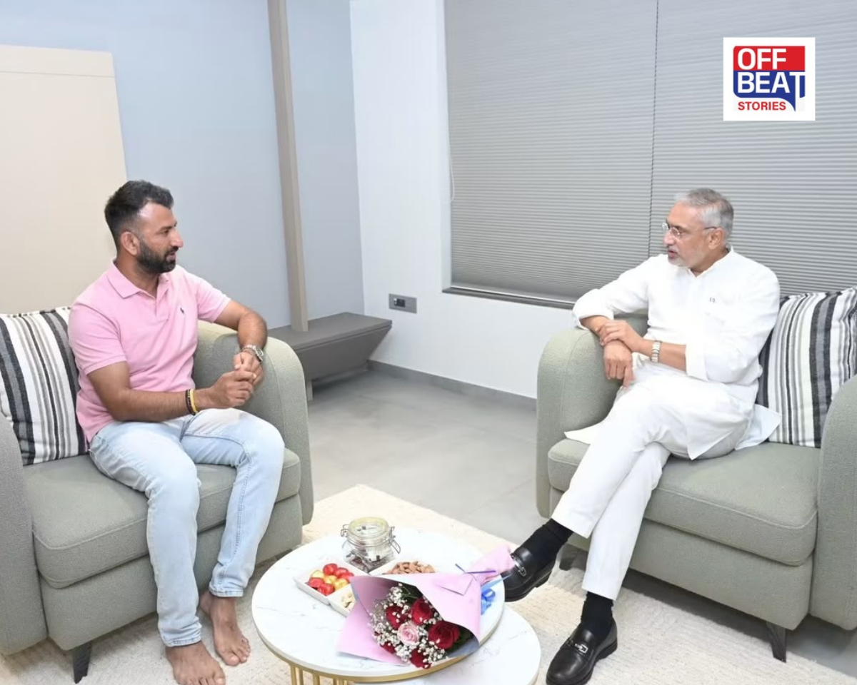 રાજકોટમાં ચેતેશ્વર પૂજારા સાથે ભાજપ પ્રદેશ અધ્યક્ષની મુલાકાત