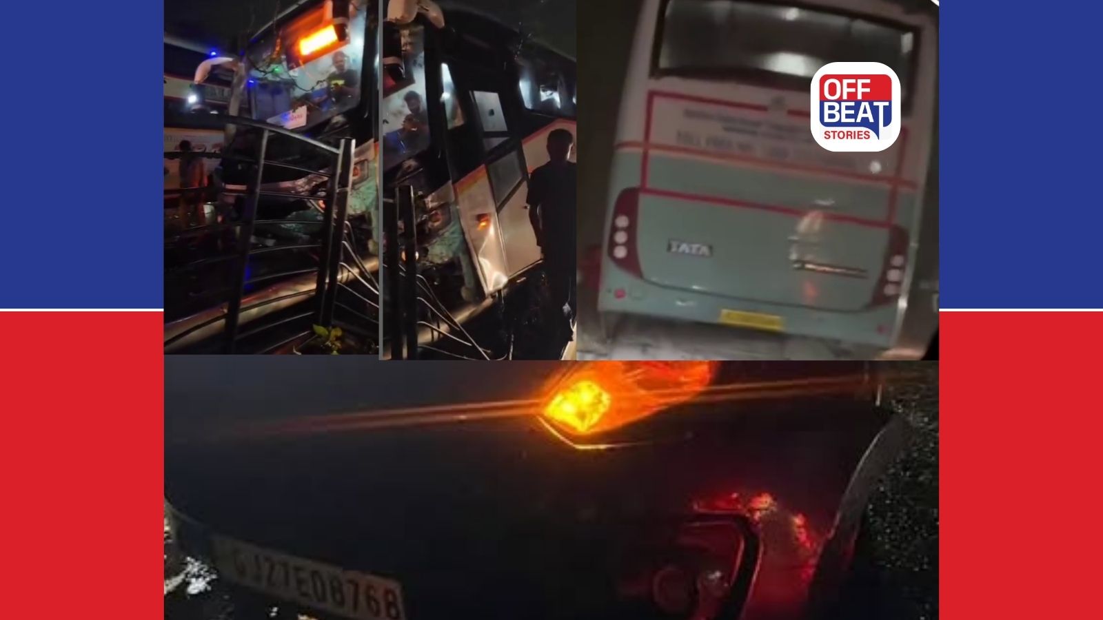 ગાંધીનગર નજીક GSRTC બસ અને કારનો અકસ્માત