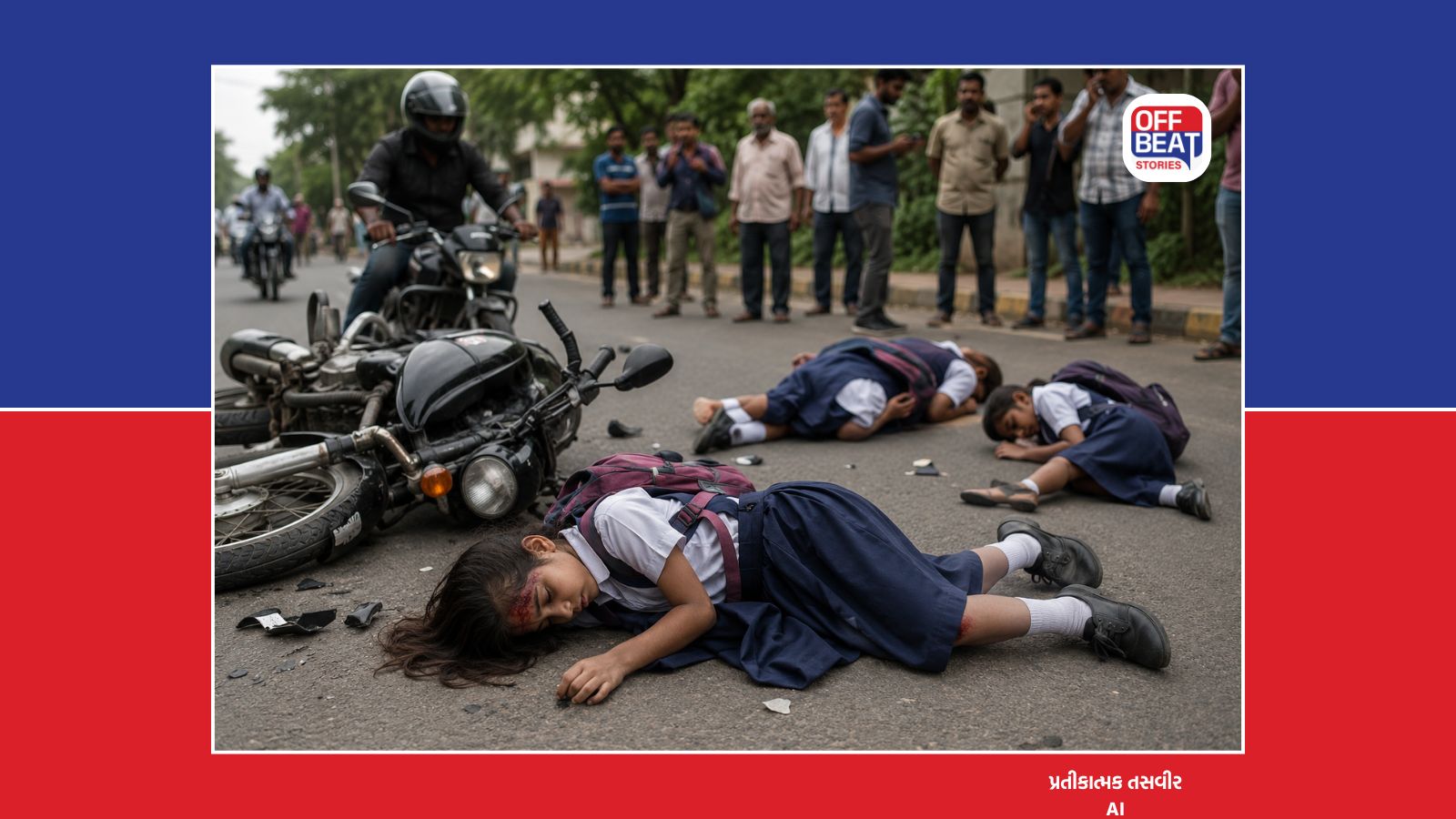 મોરબીમાં બુલેટચાલકે વિદ્યાર્થિનીઓના ટોળાને કચડ્યું
