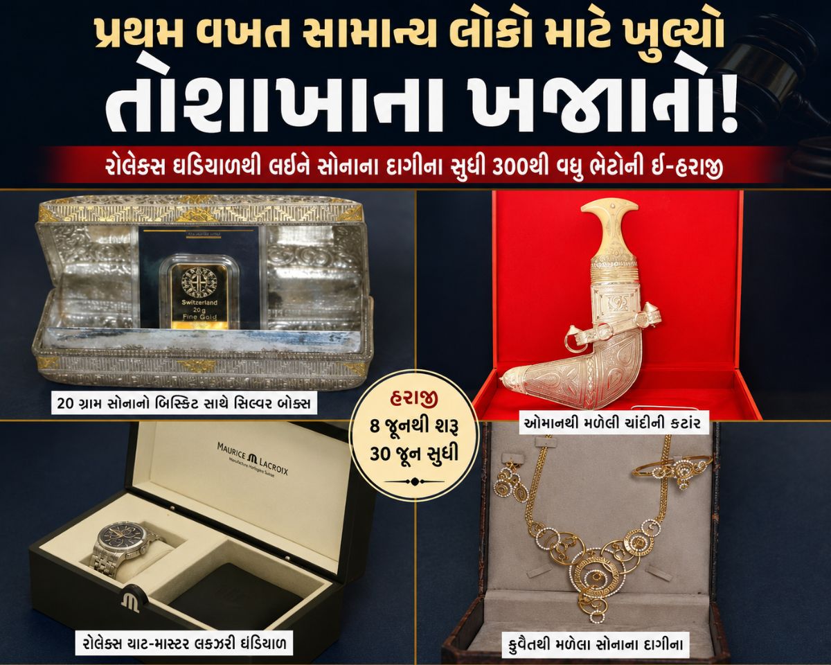 રોલેક્સ ઘડિયાળ, ચાંદીના ખંજર, 300 અમૂલ્ય ભેટોની થશે હરાજી