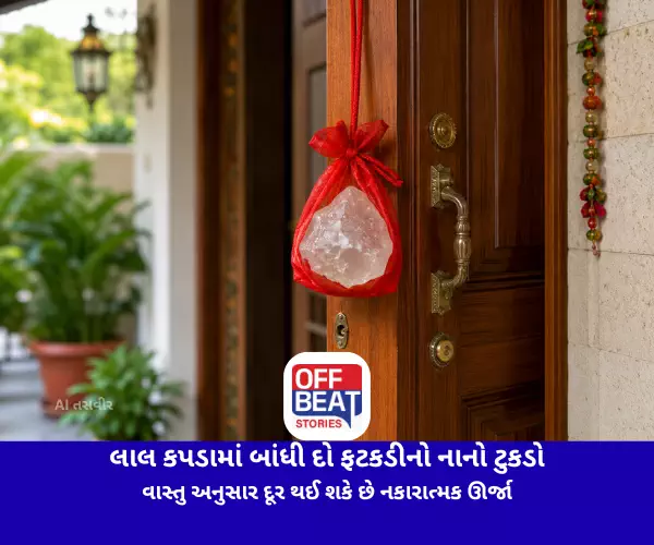 મુખ્ય દરવાજા પર લાલ કપડામાં બાંધી દો ફટકડીનો નાનો ટુકડો