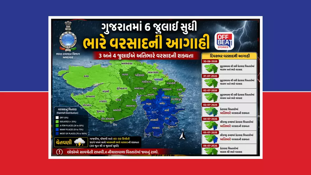 હવામાન વિભાગની મોટી આગાહી, 50 કિમીની ઝડપે ફૂંકાશે પવન