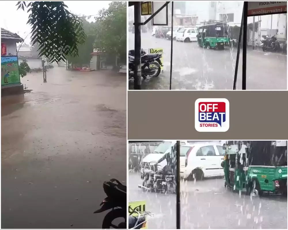 અમરેલીના લાઠી પંથકમાં ધોધમાર વરસાદ