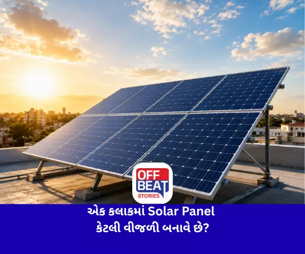 એક કલાકમાં Solar Panel કેટલી વીજળી બનાવે છે?